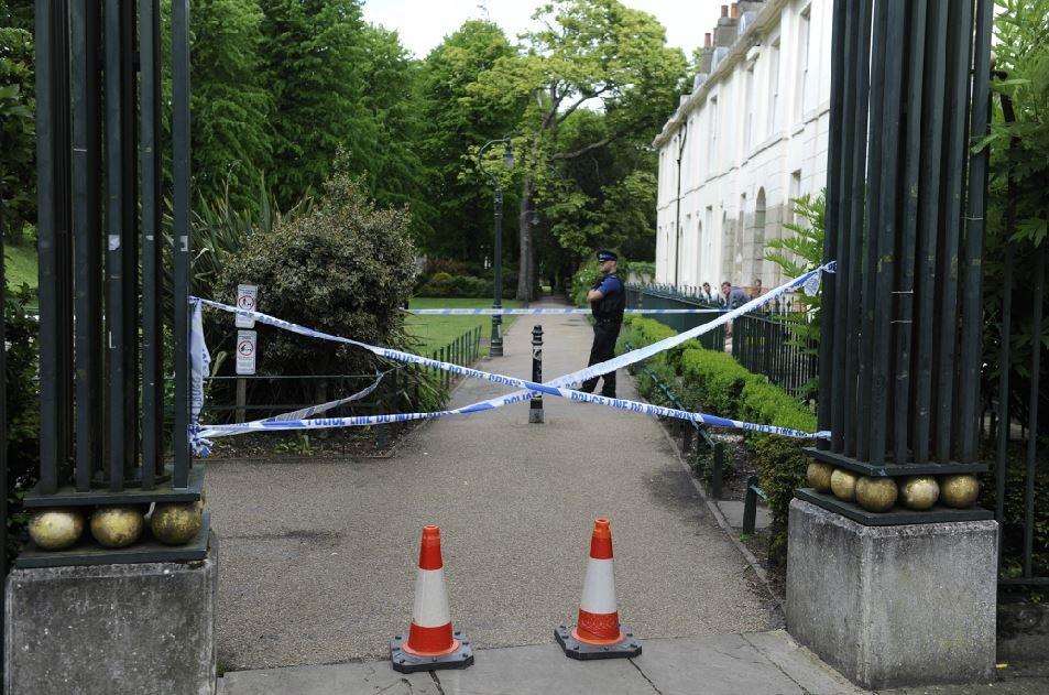 The Dane John Gardens taped off following a recent reported crime