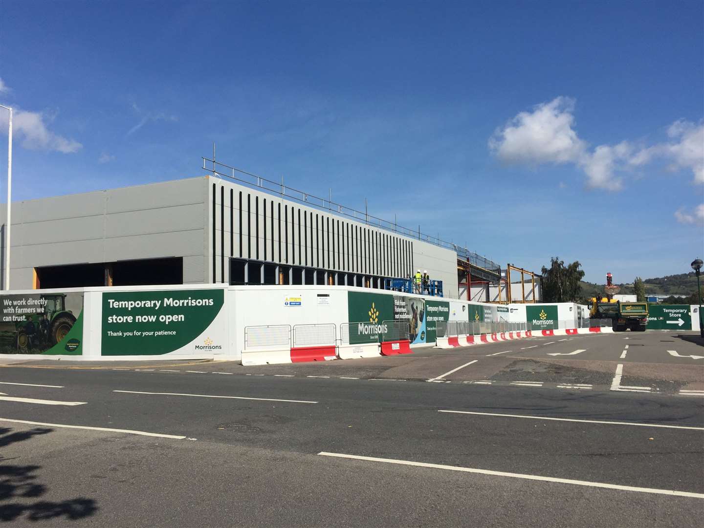Work has been taking place to re-build Morrisons since May this year