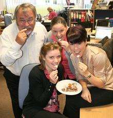 The Gravesend Messenger team eat exotic meats