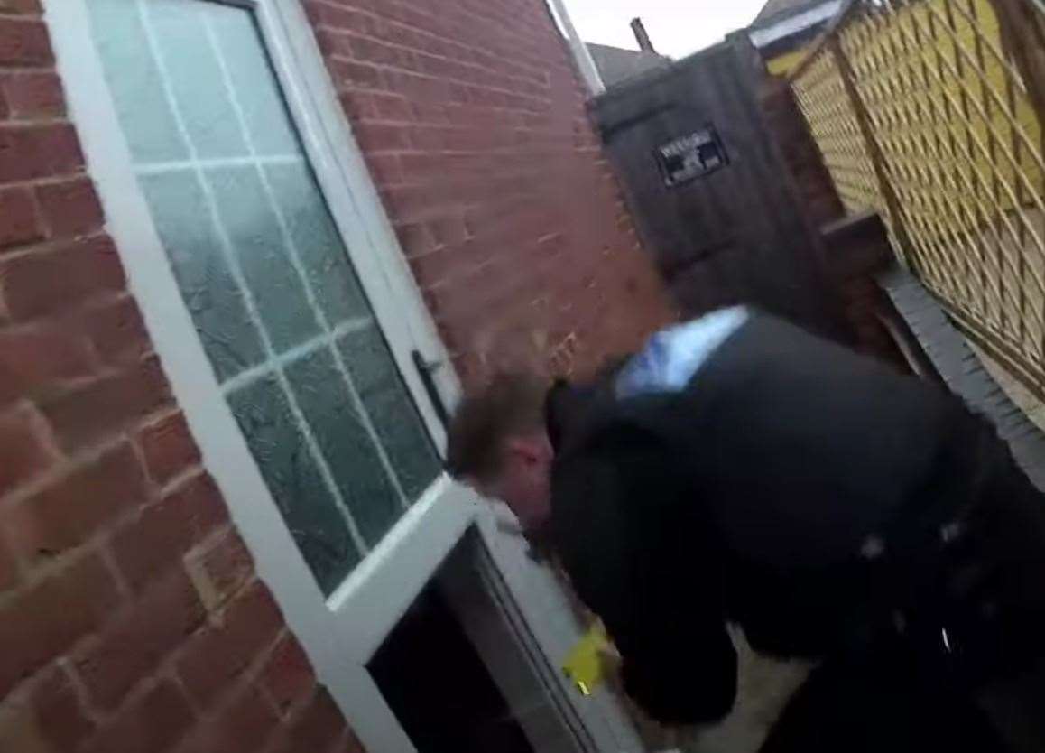 Police bodycam footage shows a Taser being used on Sheerness man Bob White