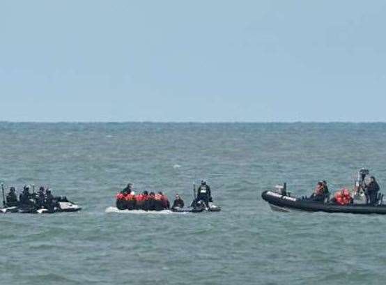 Border Force officers carrying out exercises to practice intercepting boats in the Channel. Stock picture: Gareth Fuller/PA