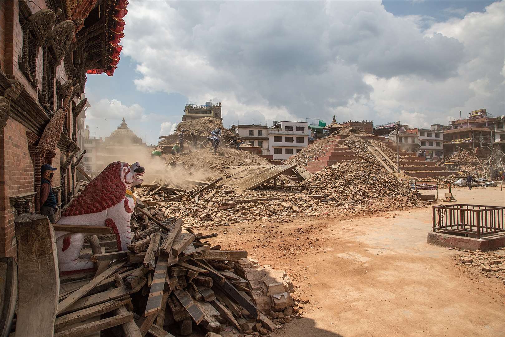 Devastation caused by the earthquake in Nepal. Picture: Omar Havana, Getty Images.