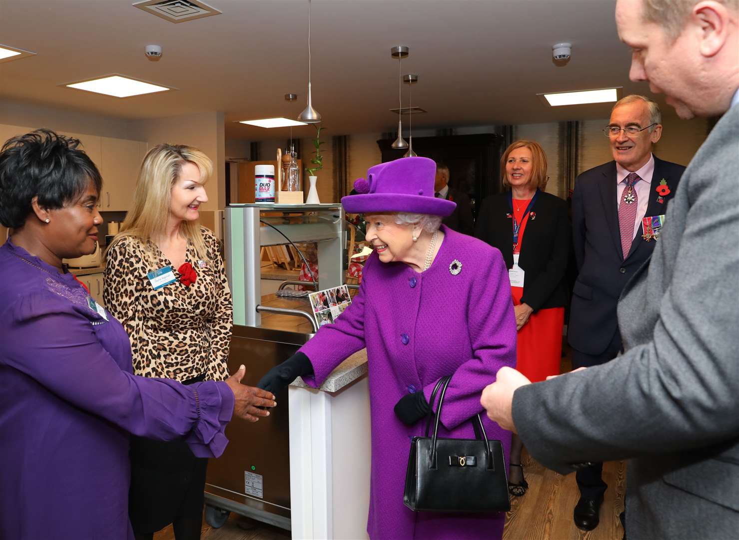 The Queen touring Appleton Lodge