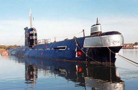 The Russian submarine The Black Widow, which has been moored on the River Medway since 2003. Picture: John Sutton