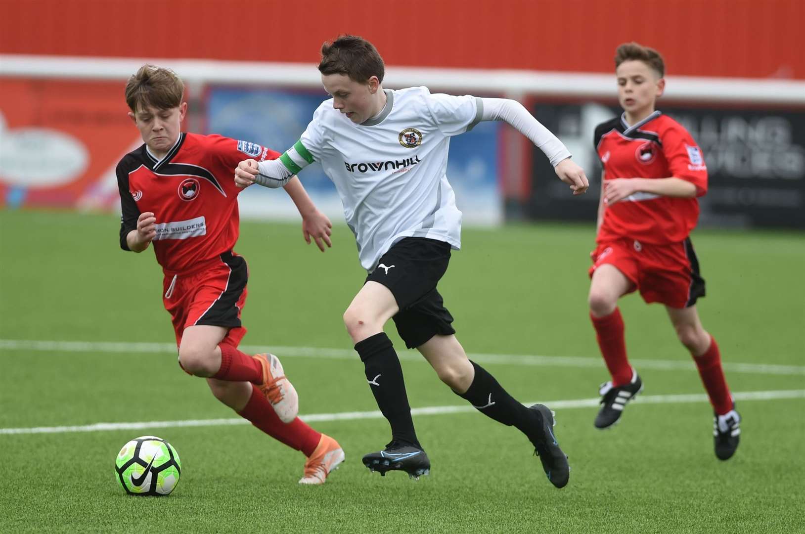 Bromley under-13s captain Tommy O'Donnell on the ball on Sunday. Picture: PSP Images