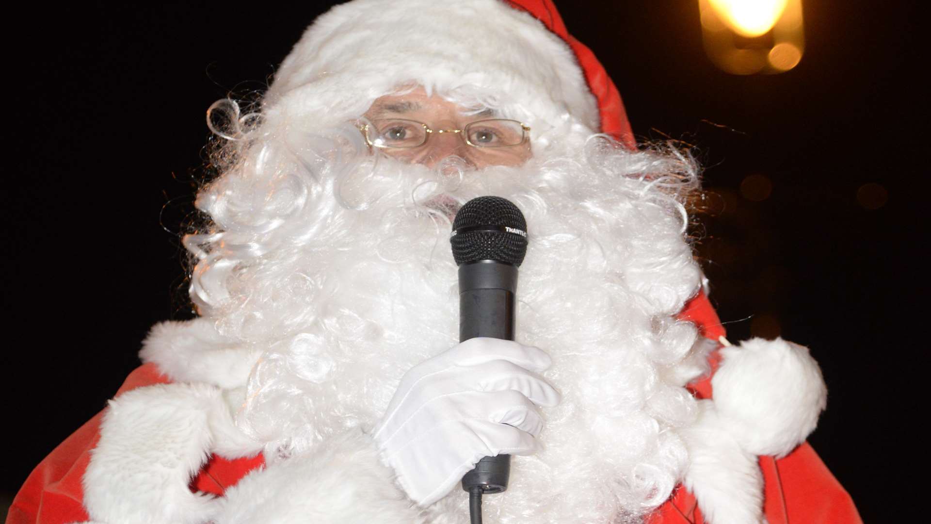 Father Christmas arrives for the lights switch-on in Sittingbourne