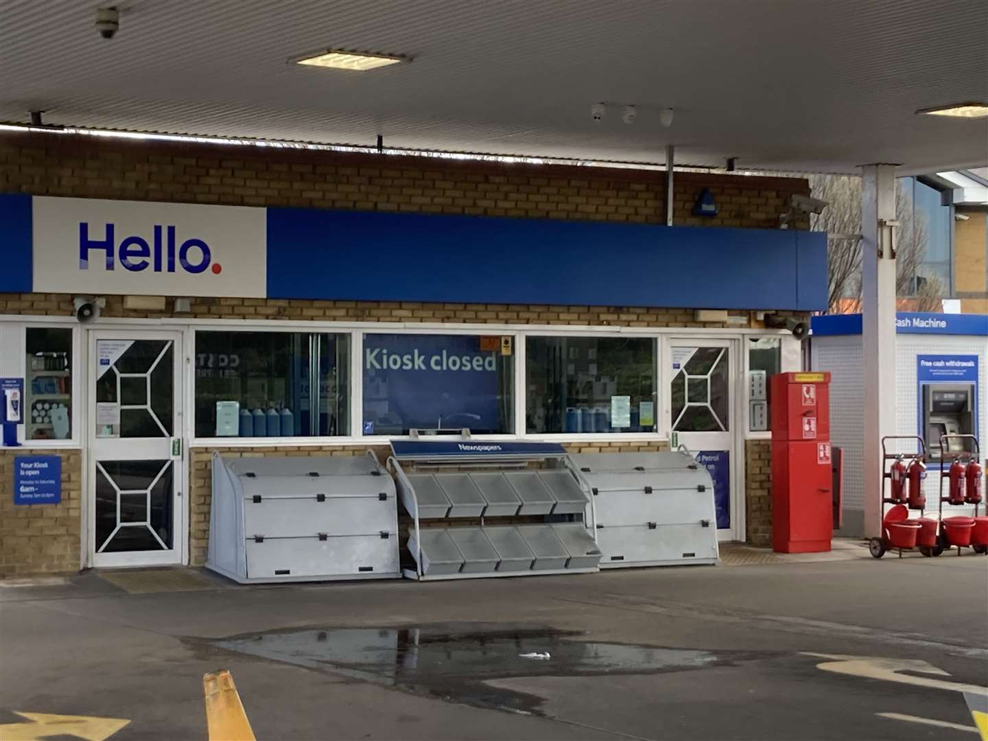 Closed: the Tesco petrol station in Bridge Road, Sheerness