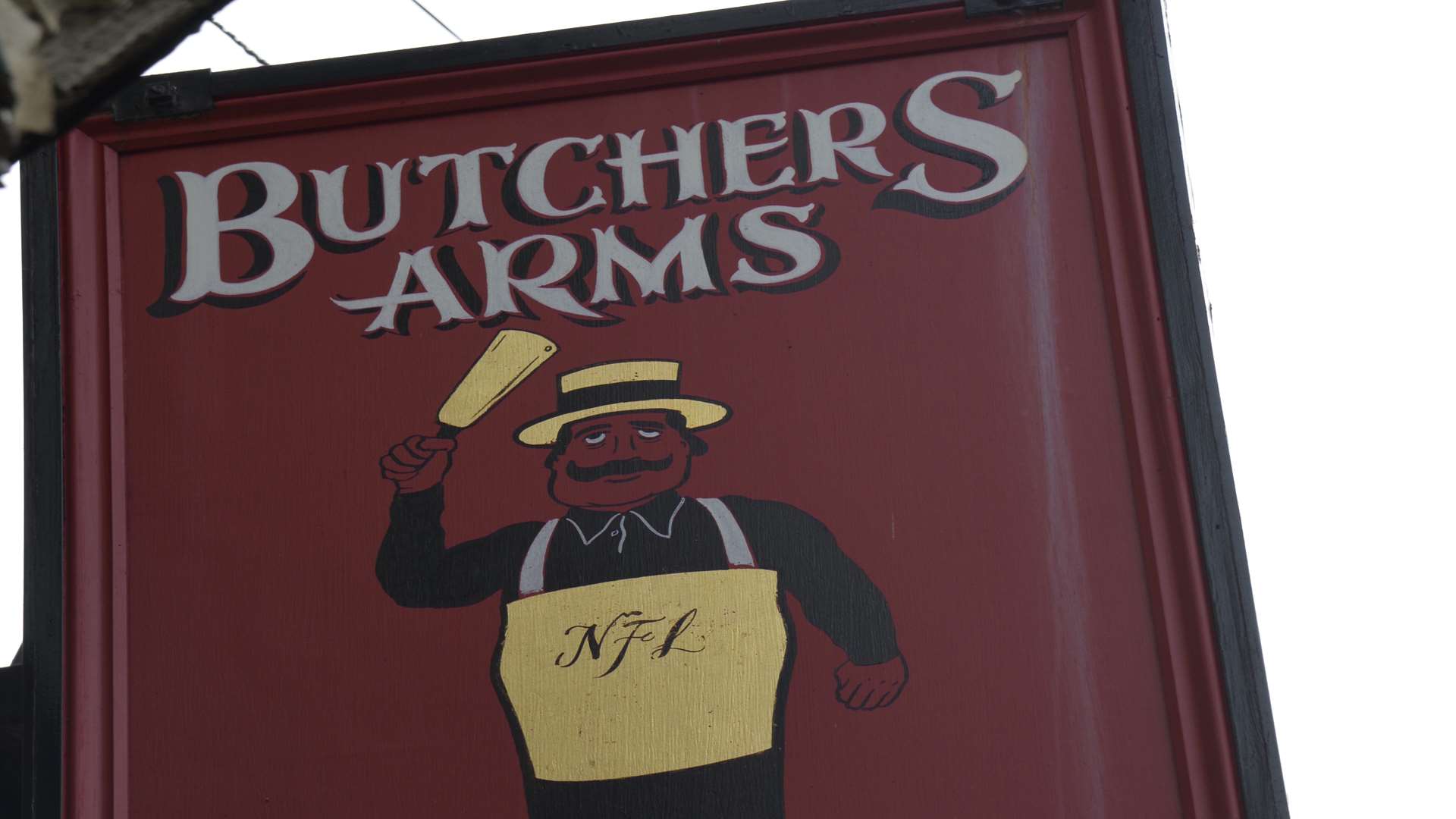 The Butcher's Arms pub sign
