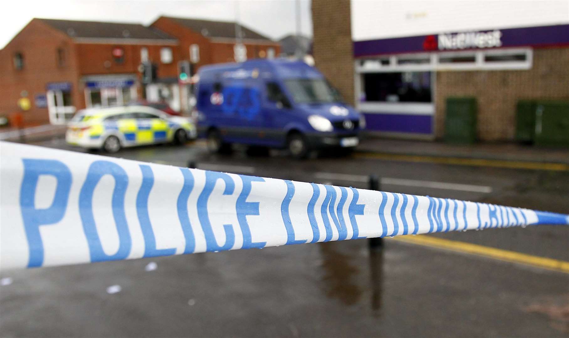 Police at the scene of the robbery in September. Picture: Sean Aidan