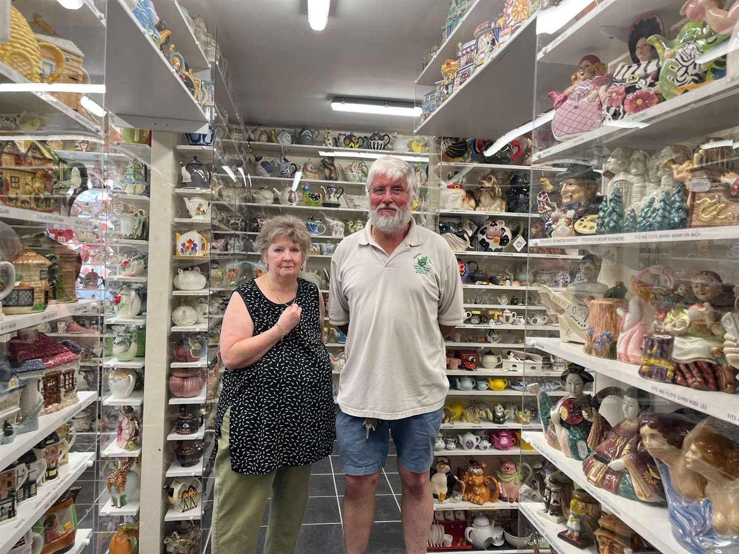 Sue and Keith Blazye of Teapot Island, Yalding, have 8,000 teapots