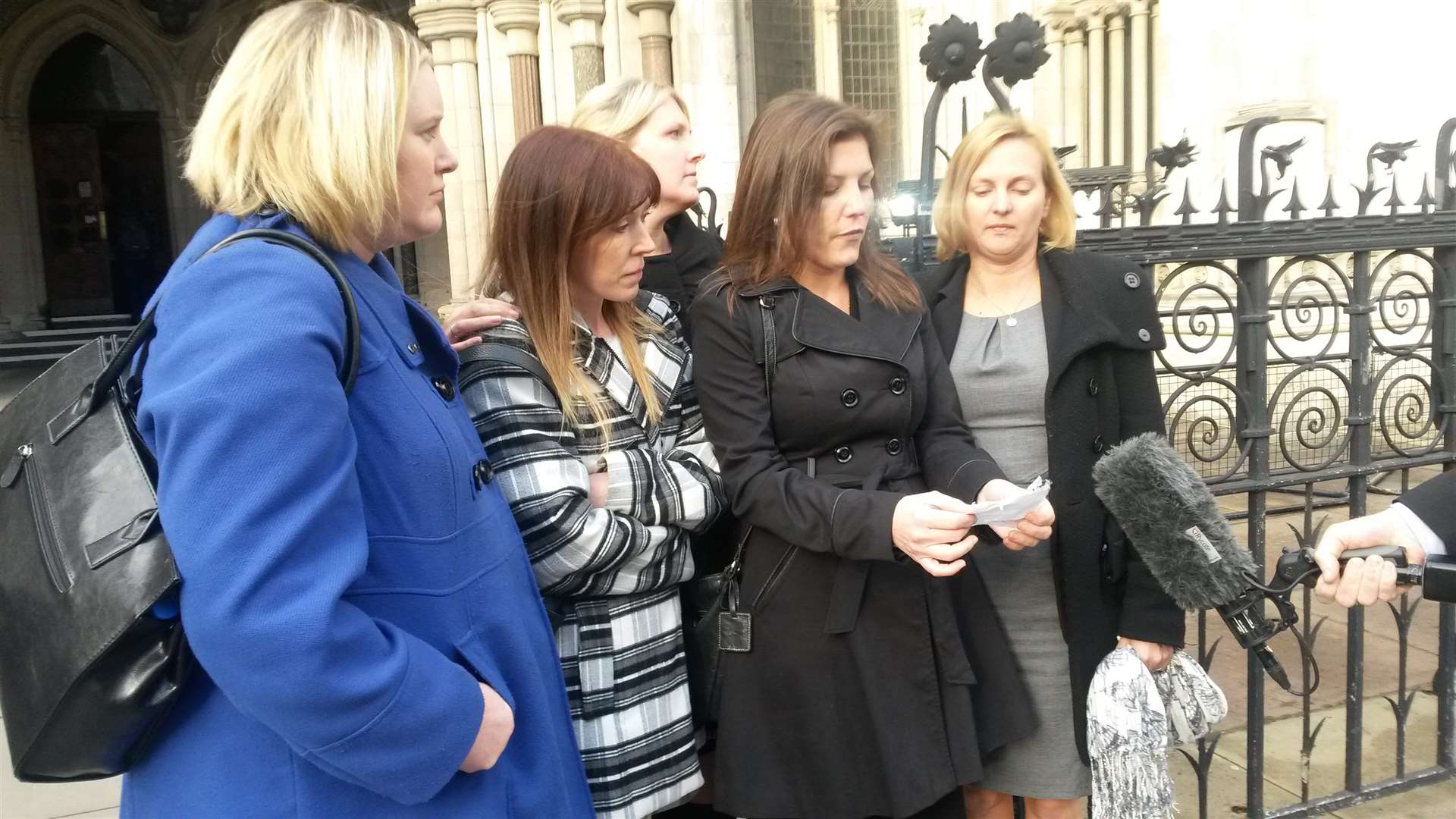 Claire's childhood friends, who set up a Justice for Claire campaign, at the Court of Appeal