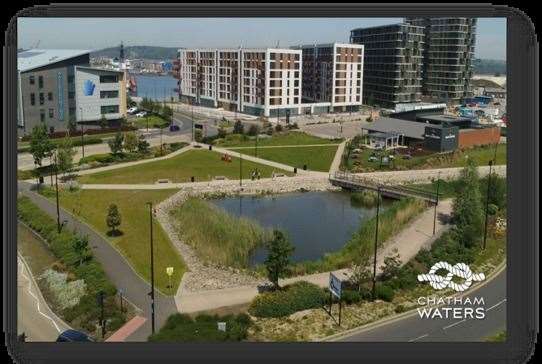 Chatham Waters includes the UTC, apartments, a pub and an Asda