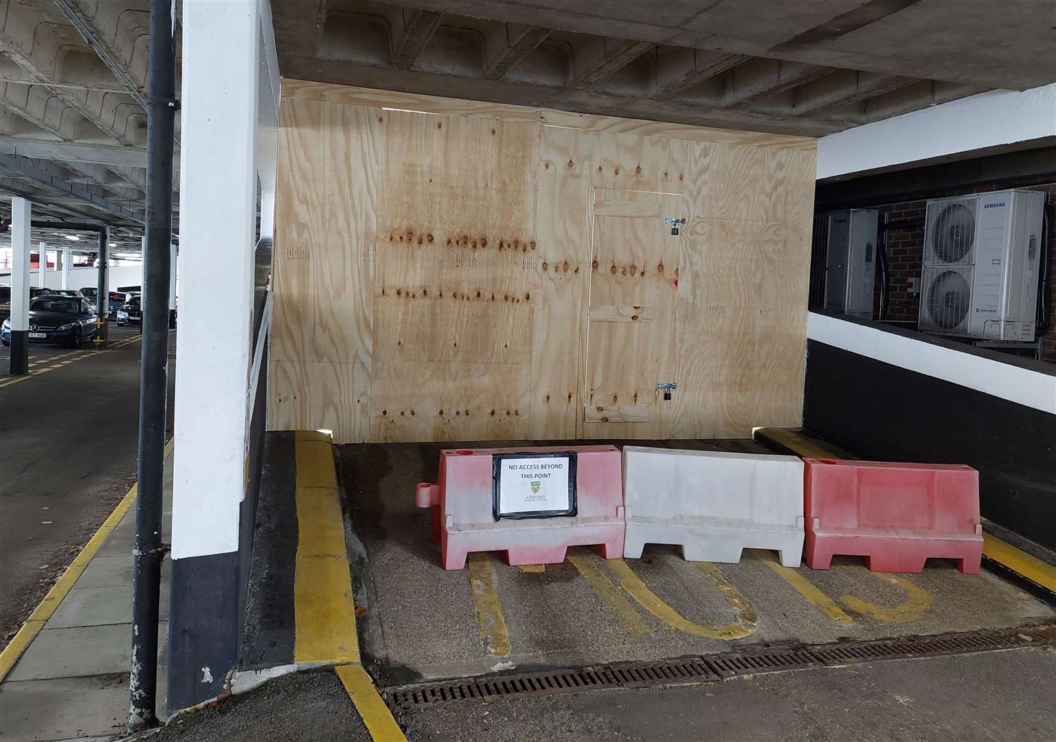 The top floor of the car park was shut earlier this year