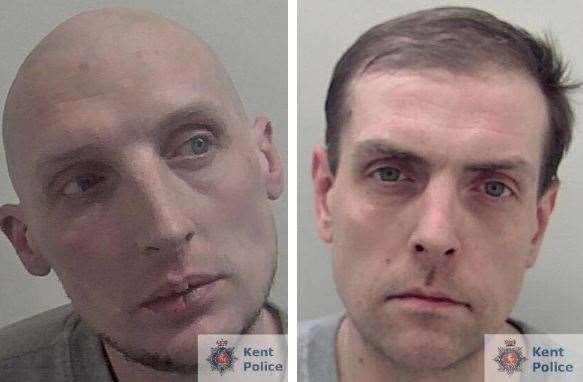 Left to right: Christopher Nourse and Colin Nourse were locked up earlier this month. Picture: Kent Police