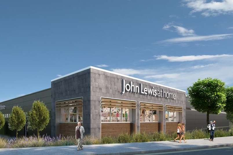 An artist's impression of the John Lewis at Home store at Ashford