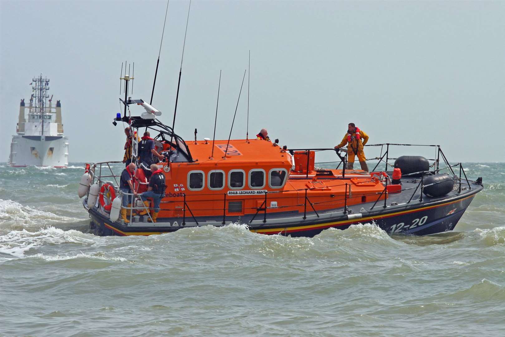 Margate RNLI all-weather lifeboat 'Leonard Kent' at sea. Credit: RNLI Margate (12874050)