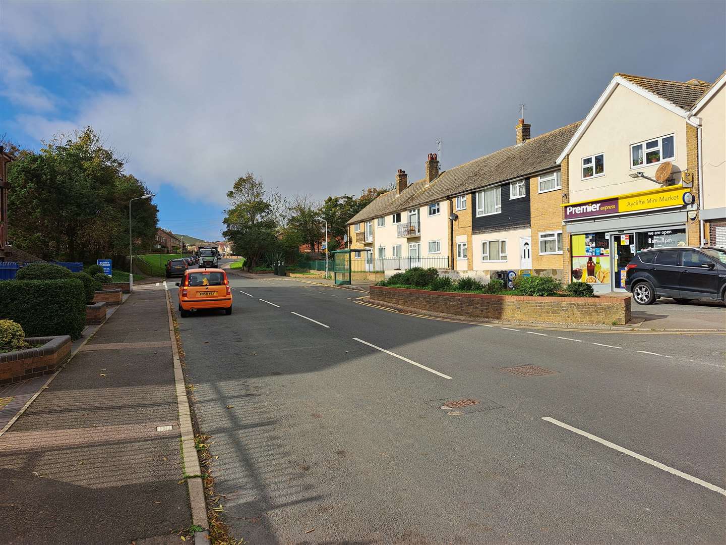 Old Folkestone Road, in Aycliffe, Dover, where the asylum seeker walked into a woman's house