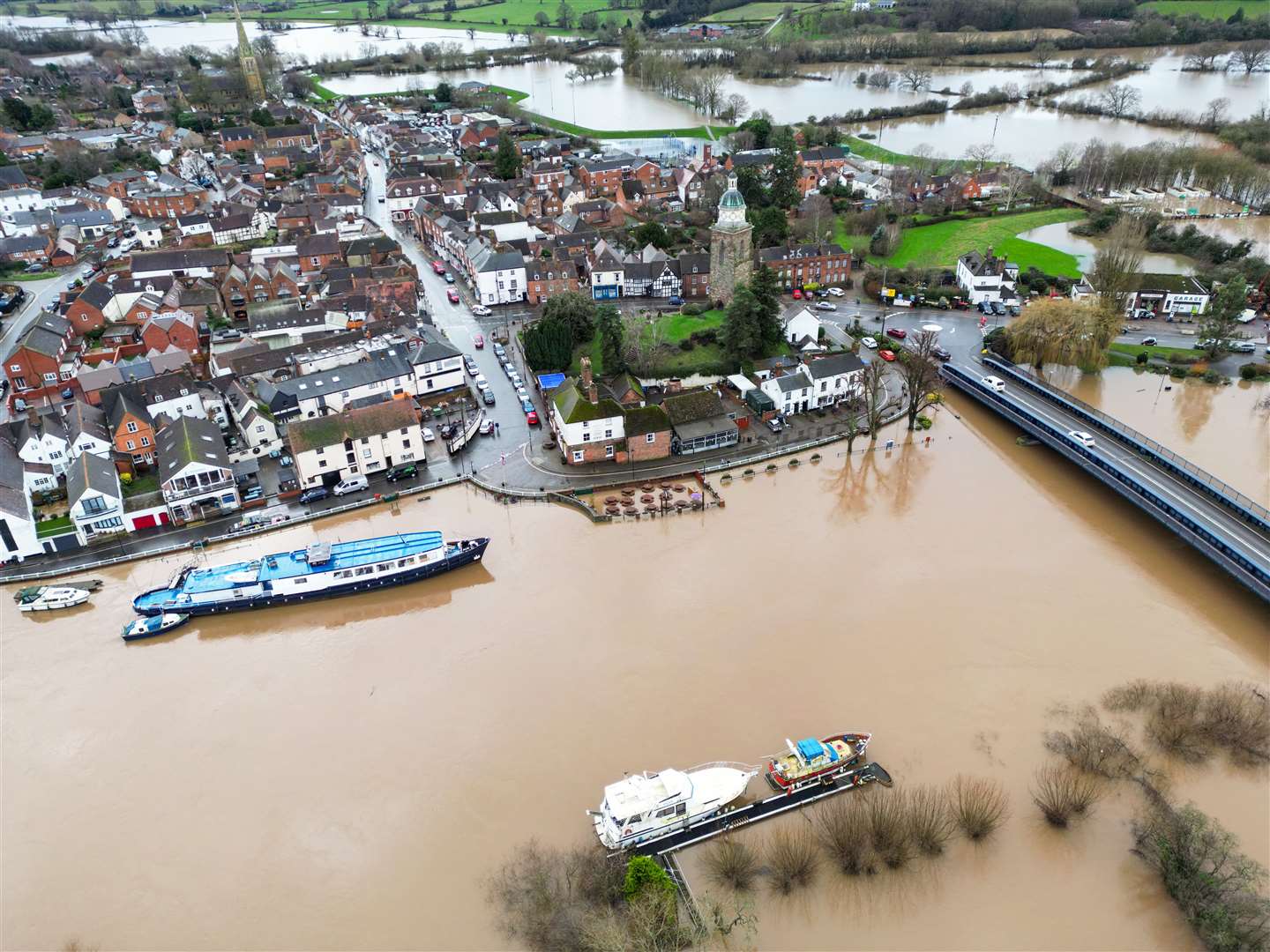 More than 300 flood warnings have been issued across England and Wales (David Davies/PA)