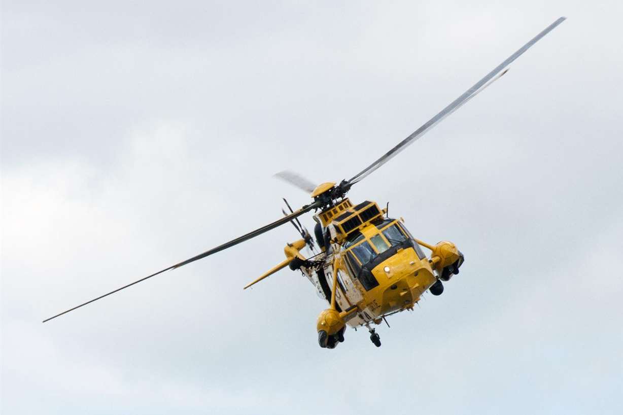 An RAF helicopter was involved in the search. Picture: Library iamge