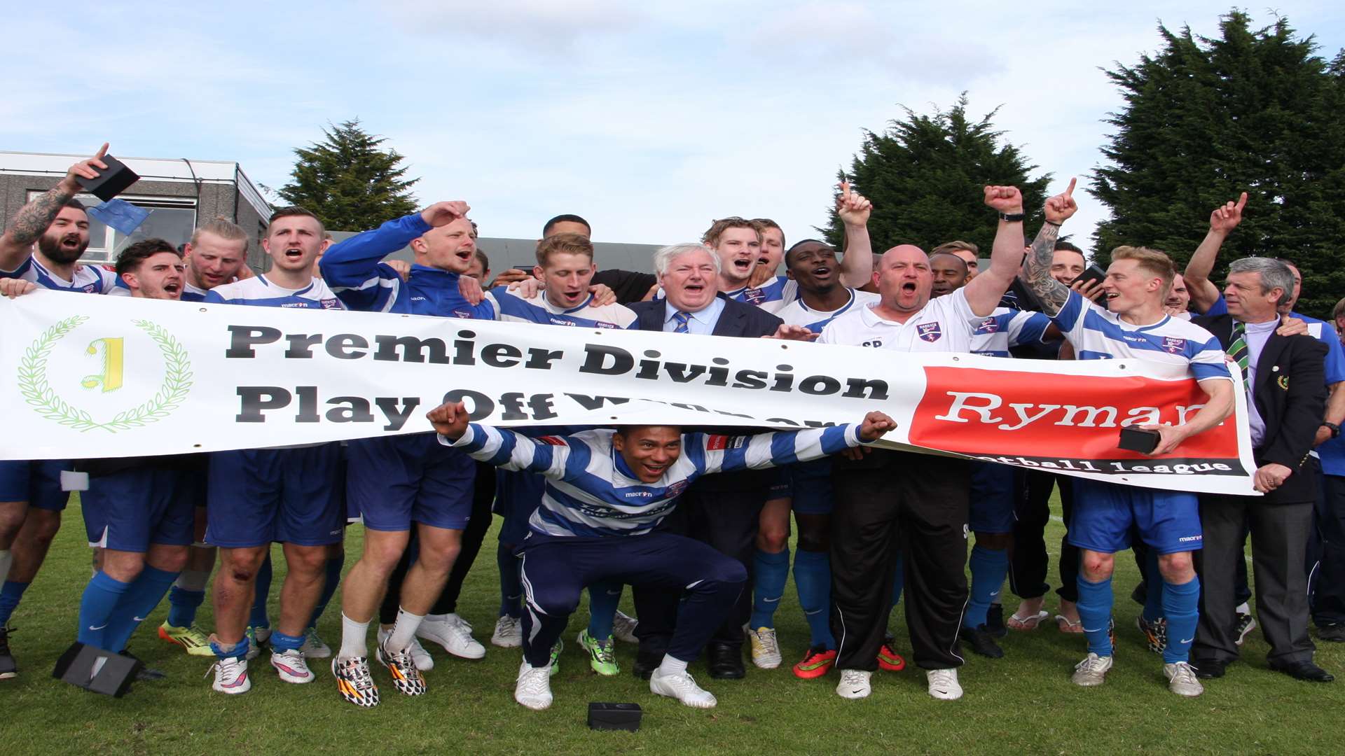 Margate celebrate promotion from the Ryman League. Picture: Don Walker