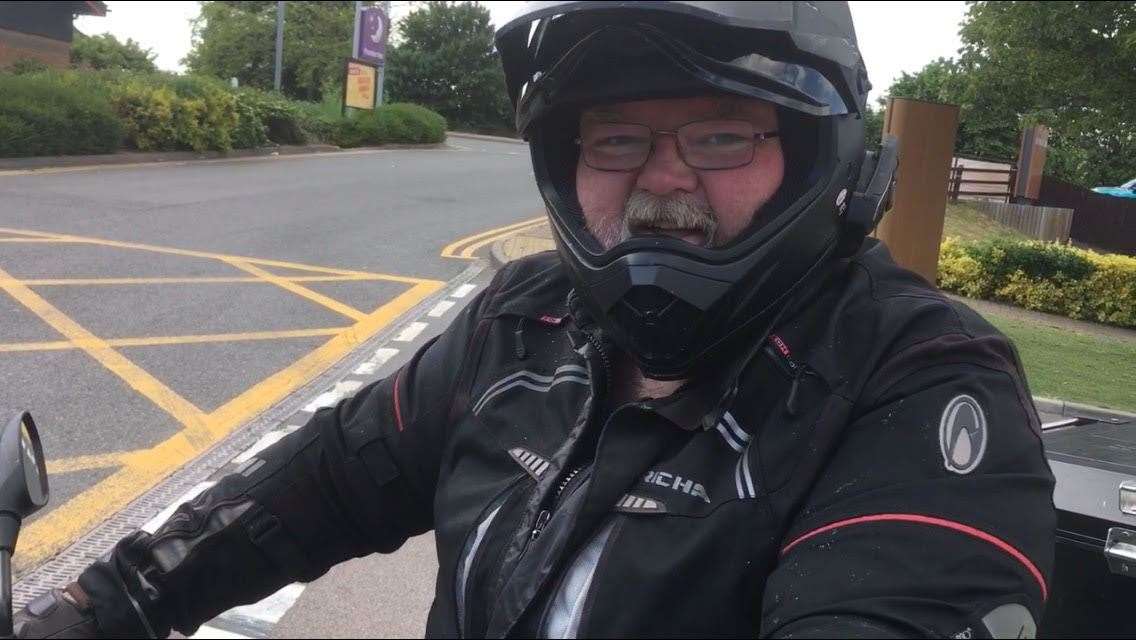 Biker Chris had driven from West Sussex to Bobbing to pick up his Big Mac meal and a cappuccino coffee