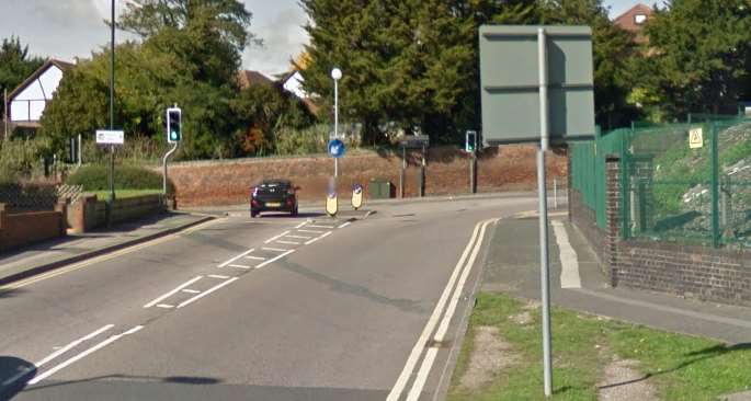 The works are taking place at the junction of Station Road with Frindsbury Road Google