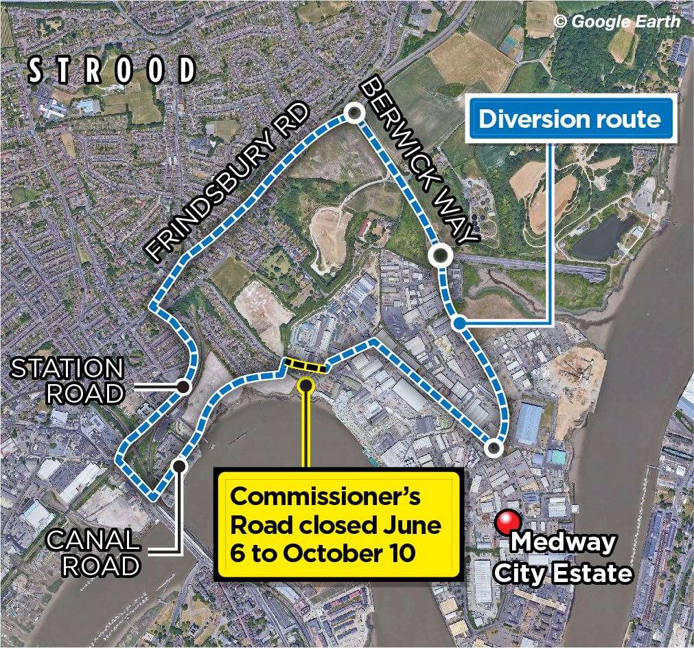 Commissioners Road is set to be closed for more than four months