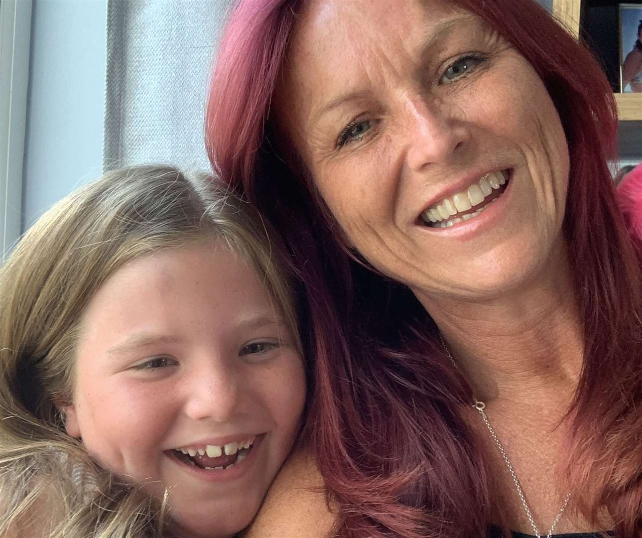 Donna with her 10-year-old daughter Beau