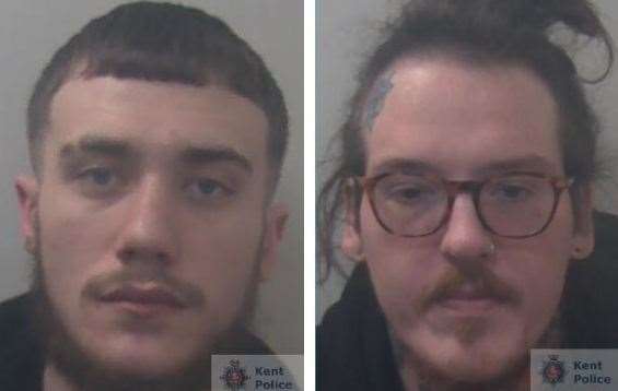 County lines drug dealers Connor Martin and Henry Muggridge have been jailed. Picture: Kent Police