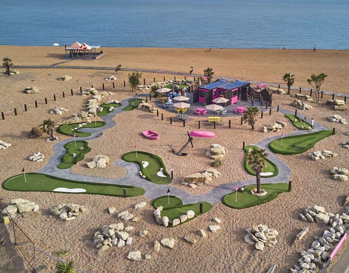 Putters golf course on the beach in Folkestone. Picture: Matt Rowe