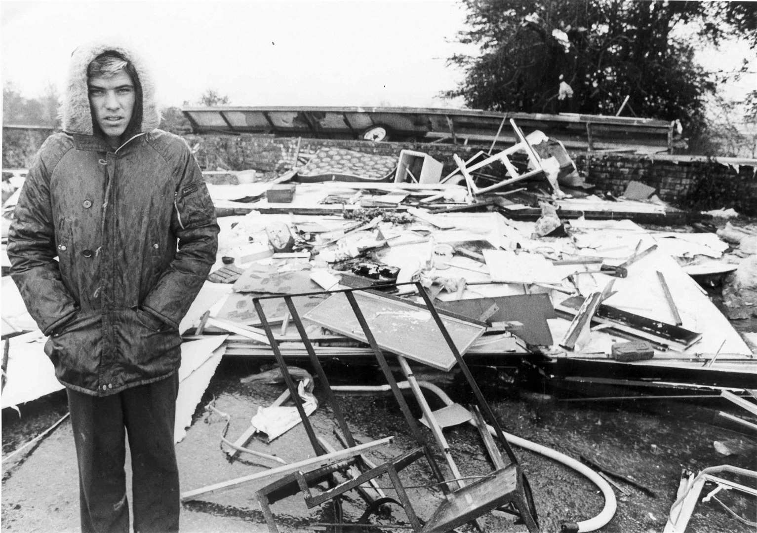 Steven Waller stands by the flattened remains of his home at Coldharbour Lane caravan site in Aylesford