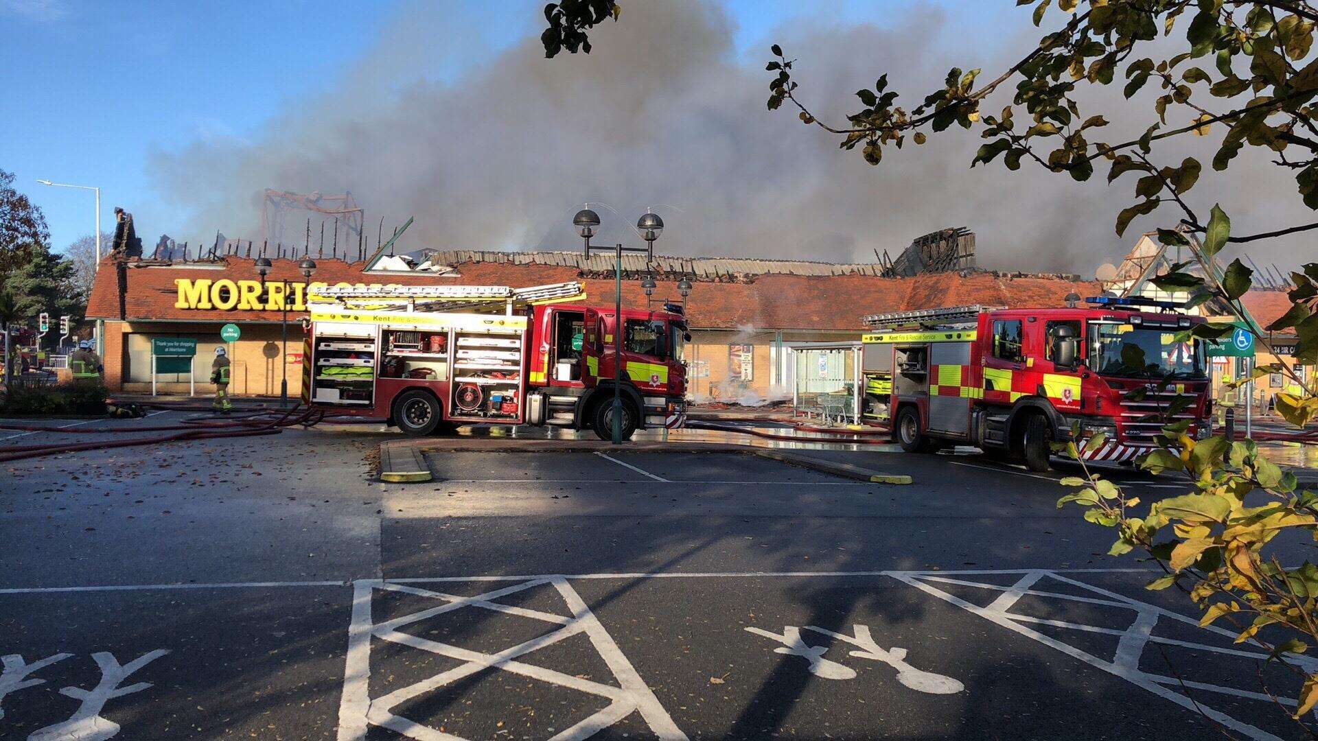 The roof of the Morrisons supermarket has collapsed. Picture: Daisy Philpott (5290645)