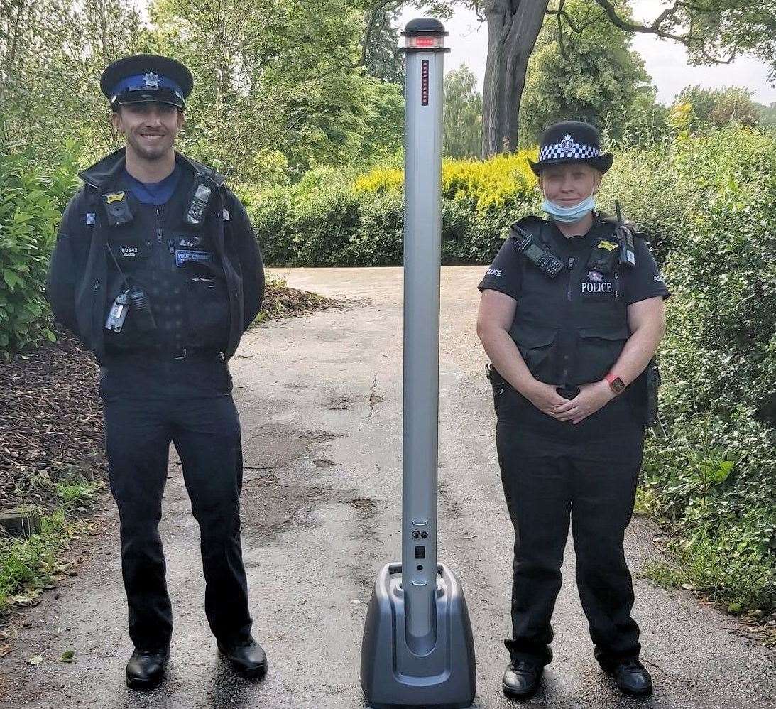 A knife bar was available to Kent Police officers who patrolled Maidstone as England beat Denmark in their Euro 2020 semi-final on Wednesday. Picture: Kent Police