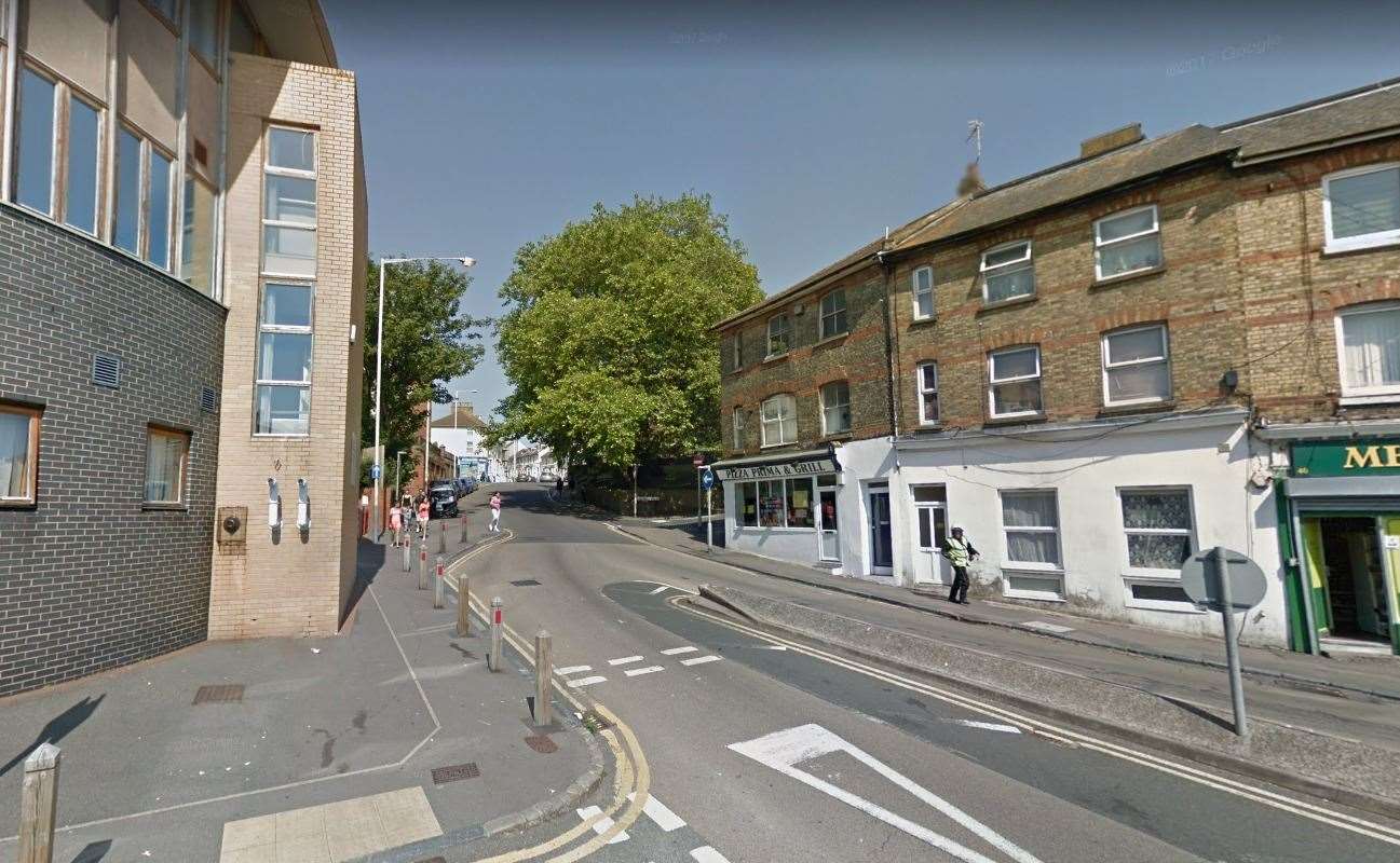 The incident took place at the junction between Dover Road and Bellevue Street earlier this month. Picture: Google (15694328)