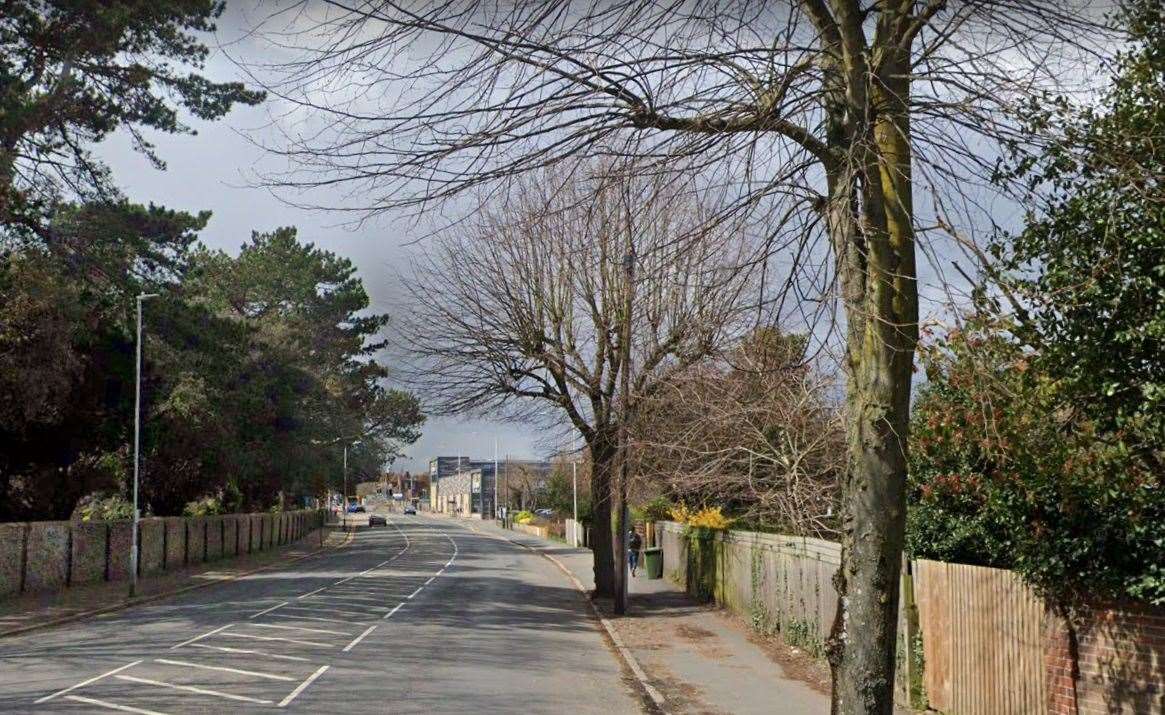 He was seen acting suspiciously in Cheriton Road in Folkestone. Picture: Google