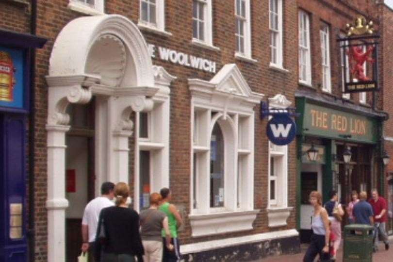 The restaurant when it was Woolwich bank in the noughties. Picture: Historical Research Group of Sittingbourne