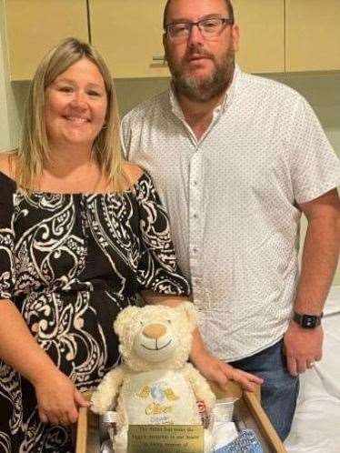 Tom Gower and his wife Jayne have been raising money for Medway-based baby loss awareness charity Abigail's Footsteps. Photo: Family release