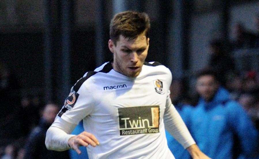 Charlie Sheringham - missed a second-half penalty for Dartford. Picture: Simon Hildrew