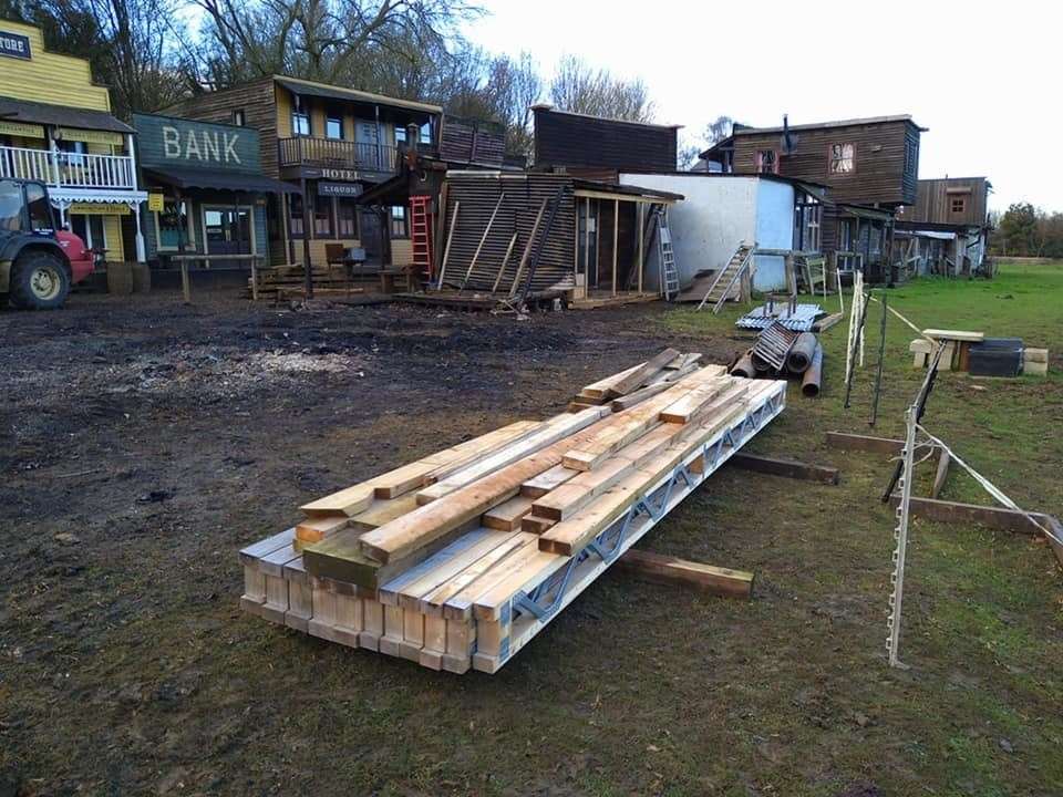 Wood donations to help in the rebuild. Picture supplied by: Morgan Truder