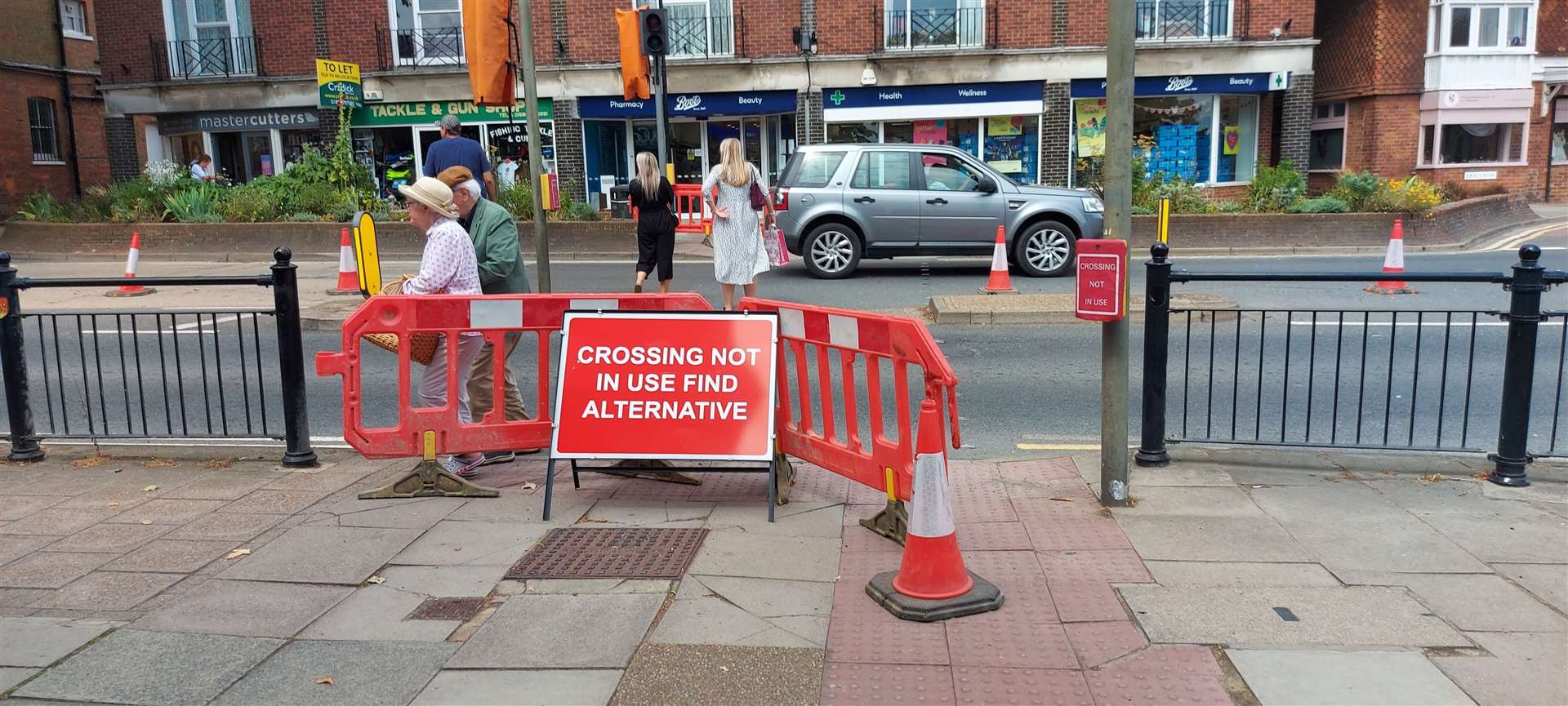 People have been using the crossing despite the closure. Photo: Neil Murray