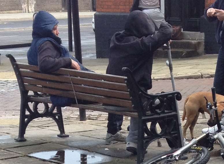 Rochester High Street is a magnet for street drinkers, vagrants and beggars