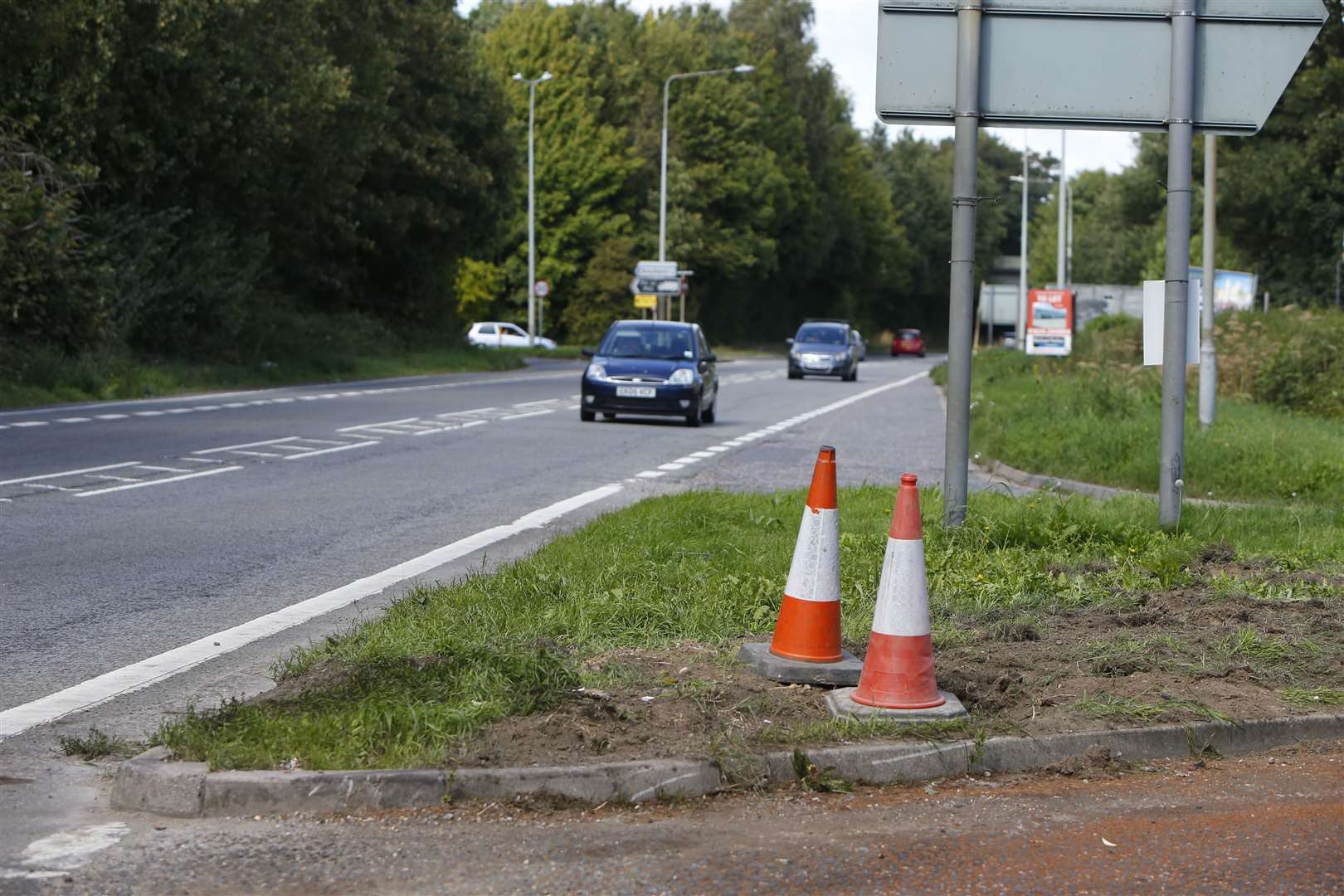 The scene of the crash on the A228 Snodland bypass