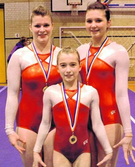 Deal Gymnastic Club's Lucy Merritt, Katy Morris and Ashleigh Heath