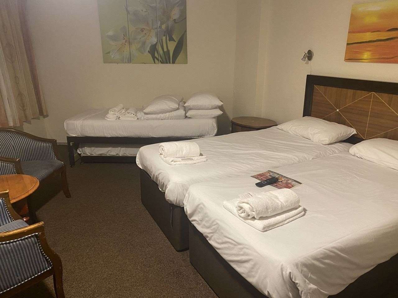 The beds were pretty hard but I appreciated the clean sheets and extra pillows