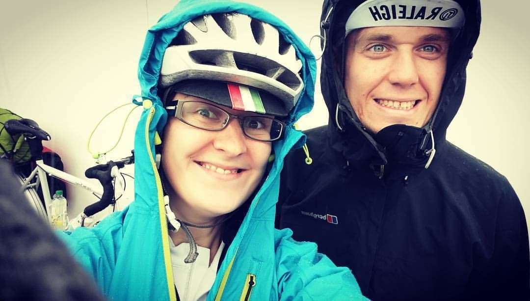 Helen and Mike Langridge on one of their cycling challenges