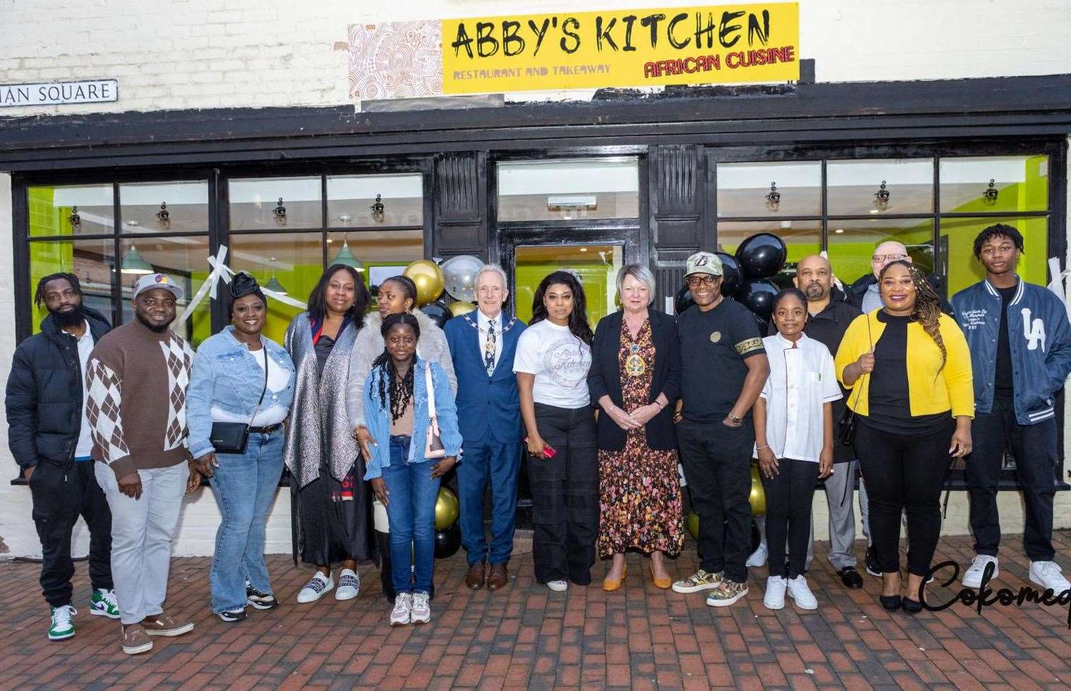The Mayor of Swale, Cllr Sarah Stephen and the Mayor's Consort, Cllr Paul Stephen at the opening of Abby's Kitchen. Picture: Moyo Olowo