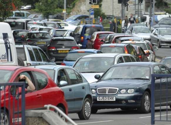 There's heavy traffic on the Maidstone gyratory due to manhole repairs on Palace Avenue. Stock picture.