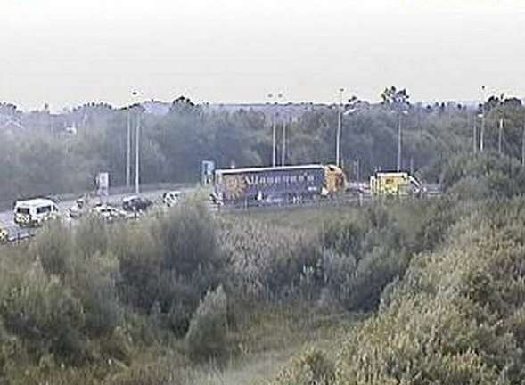 Traffic at the scene. Picture: Highways England