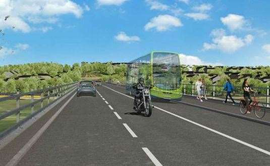 The viaduct will be three lanes wide