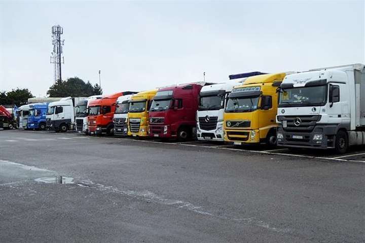 The lorry park could take 200 vehicles